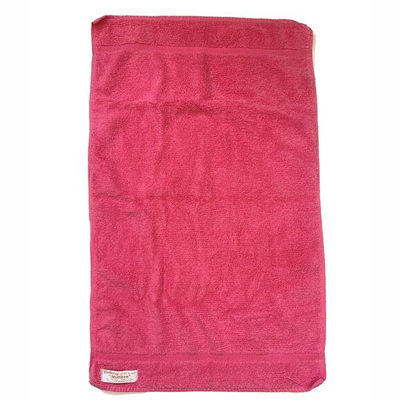 Callaway Milliken Pink Hand Towel Cotton Velour 1970 Retro Made USA Vintage - Picture 2 of 4